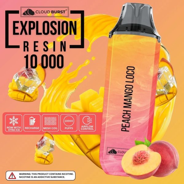 Cloud Burst 10 000 Puff - Peach Mango Loco